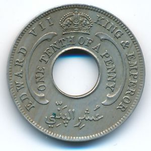 Британская Западная Африка, 1/10 пенни (1908 г.)