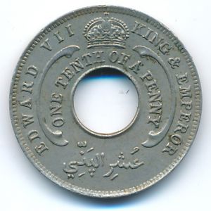 Британская Западная Африка, 1/10 пенни (1908 г.)