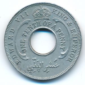 Британская Западная Африка, 1/10 пенни (1908 г.)