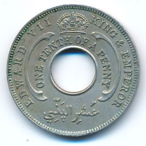 Британская Западная Африка, 1/10 пенни (1908 г.)