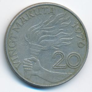 Заир, 20 макута (1976 г.)