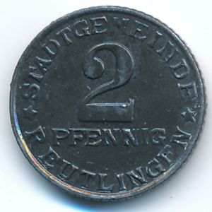 Ройтлинген., 2 пфеннига (1920 г.)