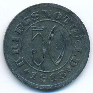 Ройтлинген., 50 пфеннигов (1918 г.)