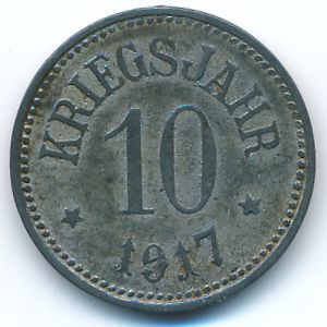 Рехау., 10 пфеннигов (1917 г.)