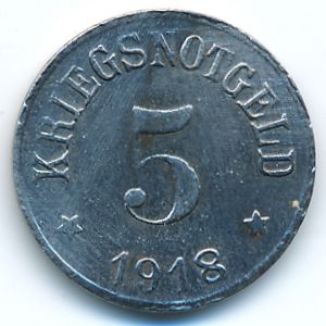 Roth, 5 пфеннигов, 1918