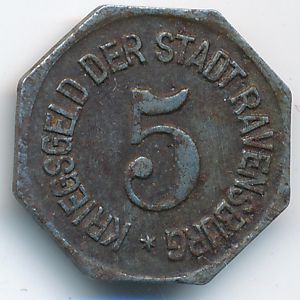 , 5 пфеннигов, 1918