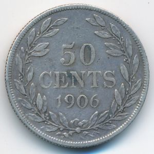 Liberia, 50 cents, 1906