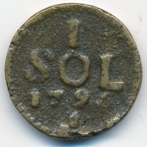 Люксембург, 1 соль (1795 г.)