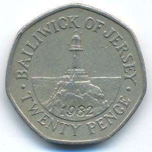 Джерси, 20 пенсов (1982 г.)