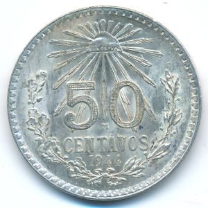 Мексика, 50 сентаво (1944 г.)