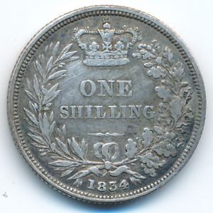 Великобритания, 1 шиллинг (1834 г.)