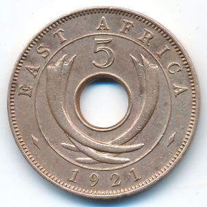 Восточная Африка, 5 центов (1921 г.)