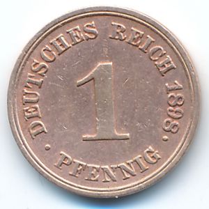 Germany, 1 pfennig, 1898