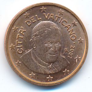 Ватикан, 2 евроцента (2007 г.)