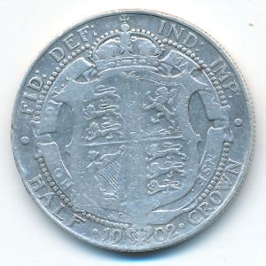 Великобритания, 1/2 кроны (1902 г.)