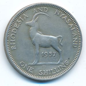 Родезия и Ньясаленд, 1 шиллинг (1957 г.)