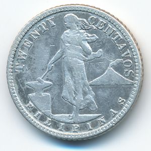 Филиппины, 20 сентаво (1917 г.)