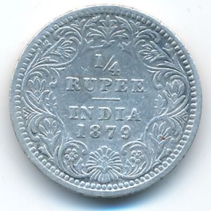 Британская Индия, 1/4 рупии (1879 г.)