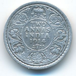Британская Индия, 2 анны (1914 г.)