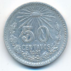 Мексика, 50 сентаво (1921 г.)