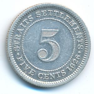 Стрейтс-Сетлментс, 5 центов (1926 г.)