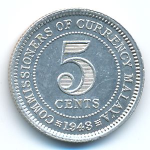Малайя, 5 центов (1943 г.)