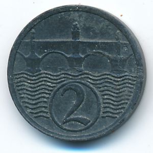 Чехословакия, 2 гелера (1923 г.)