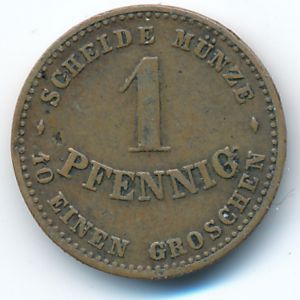Саксен-Кобург-Гота, 1 пфенниг (1868 г.)