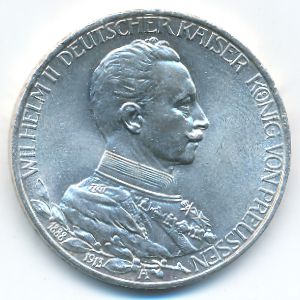 Пруссия, 3 марки (1913 г.)