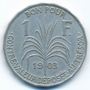 Гваделупа, 1 франк (1903 г.)