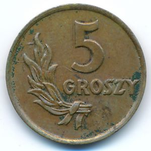 Польша, 5 грошей (1949 г.)