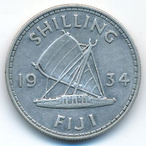 Фиджи, 1 шиллинг (1934 г.)