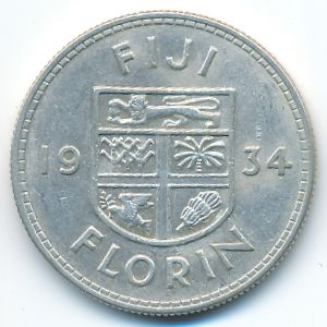 Фиджи, 1 флорин (1934 г.)
