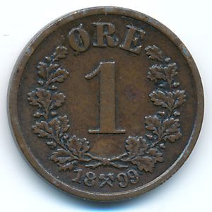 Норвегия, 1 эре (1899 г.)