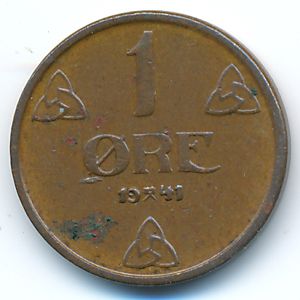 Норвегия, 1 эре (1941 г.)