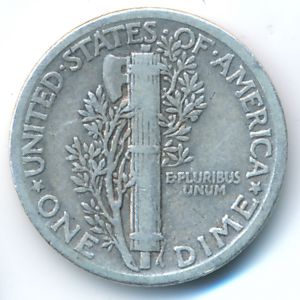 США, 1 дайм (1925 г.)