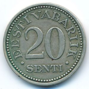 Эстония, 20 сентов (1935 г.)