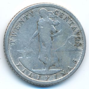 Филиппины, 20 сентаво (1907 г.)