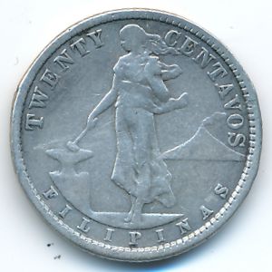 Филиппины, 20 сентаво (1907 г.)