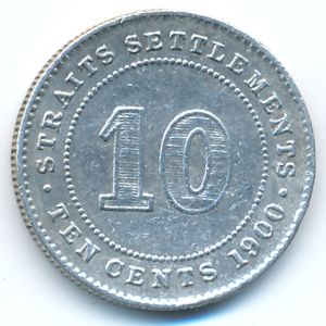 Стрейтс-Сетлментс, 10 центов (1900 г.)