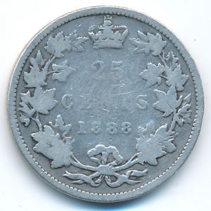 Канада, 25 центов (1888 г.)