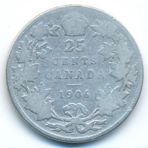 Канада, 25 центов (1906 г.)