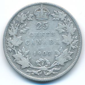 Канада, 25 центов (1907 г.)