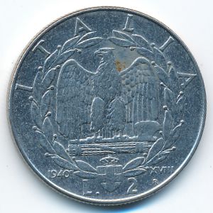 Италия, 2 лиры (1940 г.)