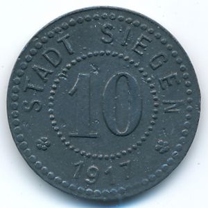 Зиген., 10 пфеннигов (1917 г.)