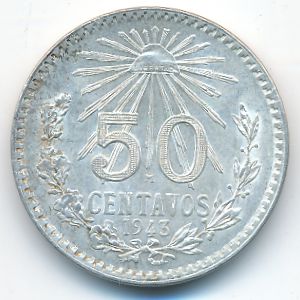 Мексика, 50 сентаво (1943 г.)