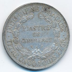 Французский Индокитай, 1 пиастр (1909 г.)