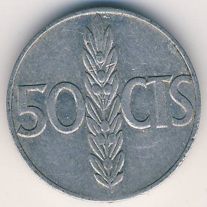 Испания, 50 сентимо (1966 г.)