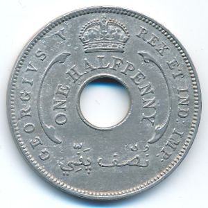 Британская Западная Африка, 1/2 пенни (1933 г.)