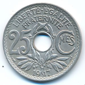 Франция, 25 сентим (1917 г.)